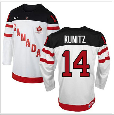 Olympic CA. #14 Chris Kunitz White 100th Anniversary Stitched NHL Jersey