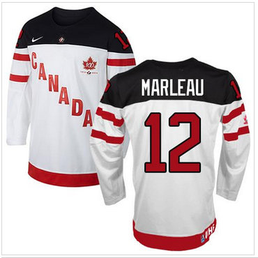 Olympic CA. #12 Patrick Marleau White 100th Anniversary Stitched NHL Jersey