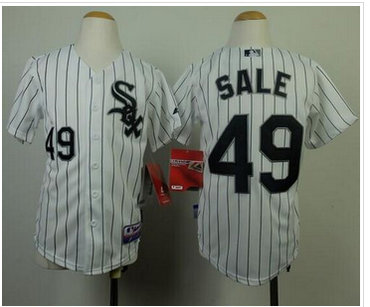 Chicago White Sox #49 Chris Sale White(Black Strip) Cool Base Stitched Youth Baseball Jersey Chicago White Sox #49 Chris Sale White(Black Strip) Cool Base Stitched Youth Baseball Jersey