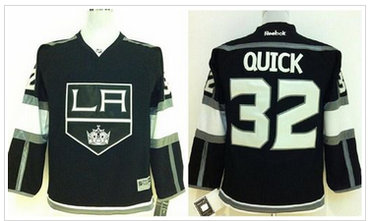 Youth NHL Los Angeles Kings #32 Jonathan Quick Black Home Jersey