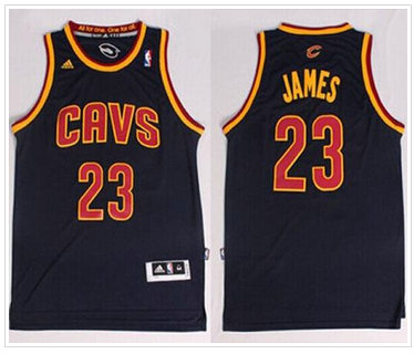 Revolution 30 Cleveland Cavaliers #23 LeBron James Navy Blue CavFanatic Stitched NBA Jersey