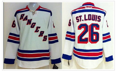 Youth NHL New York Rangers #26 Martin St.Louis White Stitched Jersey