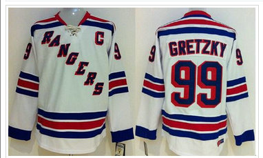 Youth NHL New York #99 Wayne Gretzky White CCM Stitched Jersey
