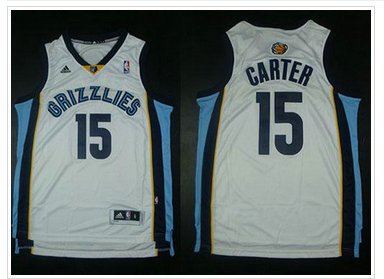Memphis Grizzlies #15 Vince Carter Revolution 30 White Stitched NBA Jersey