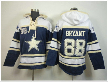 Dallas Cowboys #88 Dez Bryant White-Blue Sawyer Hooded Sweatshirt Stitched Jersey Dallas Cowboys #88 Dez Bryant White-Blue Sawyer Hooded Sweatshirt Stitched Jersey
