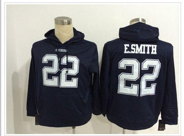 Dallas Cowboys #22 Emmitt Smith Navy Blue Pullover NFL Hoodie