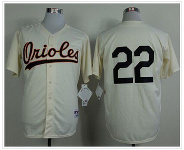 Baltimore Orioles #22 Jim Palmer Cream 1954 Turn Back The Clock Stitched Baseball Jersey
