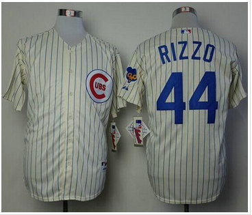Chicago Cubs #44 Anthony Rizzo Cream 1969 Turn Back The Clock Stitched Baseball Jersey