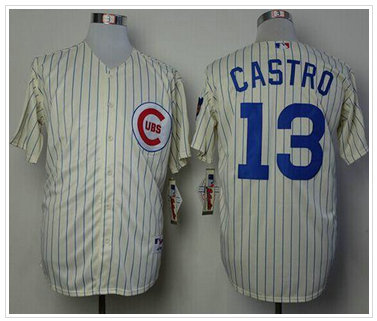 Chicago Cubs #13 Starlin Castro Cream 1969 Turn Back The Clock Stitched Baseball Jersey