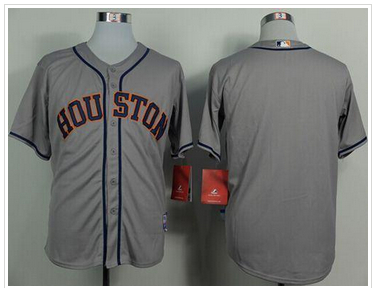 Houston Astros Blank Grey Cool Base Stitched Baseball Jersey