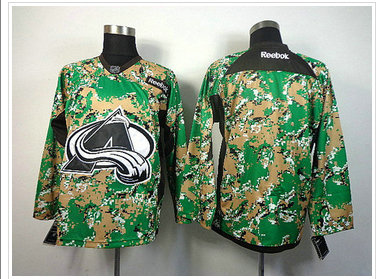 Colorado Avalanche Blank Camo Veterans Day Practice NHL Jersey