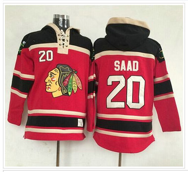Chicago Blackhawks #20 Brandon Saad Red Sawyer Hooded Sweatshirt NHL Jersey