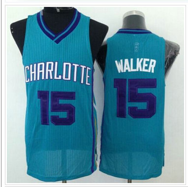 Revolution 30 Charlotte Hornets #15 Kemba Walker Light Blue Stitched NBA Jersey