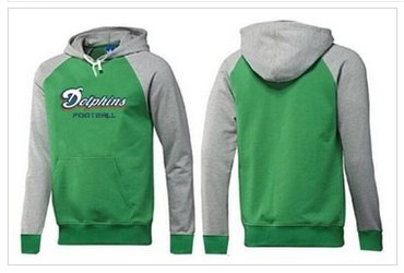 Miami Dolphins English Version Pullover Hoodie Green & Grey