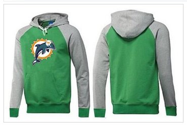 Miami Dolphins Logo Pullover Hoodie Green & Grey