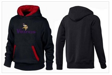 Minnesota Vikings Authentic Logo Pullover Hoodie Black & Red