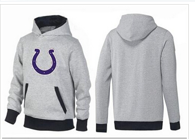 Indianapolis Colts Logo Pullover Hoodie Grey & Black