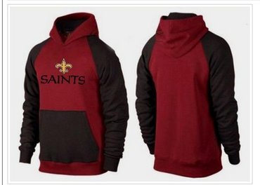 New Orleans Saints Authentic Logo Pullover Hoodie Burgundy Red-Black