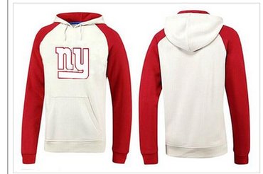 New York Giants Logo Pullover Hoodie White & Red