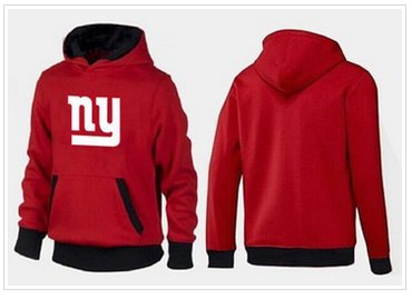 New York Giants Logo Pullover Hoodie Red & Black