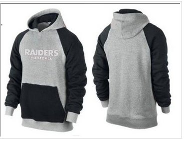 Oakland Raiders English Version Pullover Hoodie Grey & Blue Oakland Raiders English Version Pullover Hoodie Grey & Blue