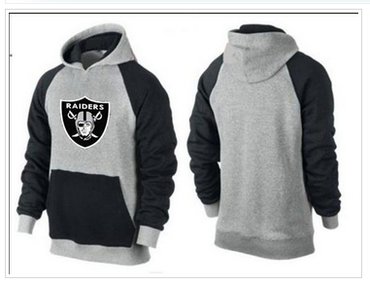 Oakland Raiders Logo Pullover Hoodie Grey & Blue Oakland Raiders Logo Pullover Hoodie Grey & Blue