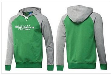 Seattle Seahawks English Version Pullover Hoodie Green & Grey