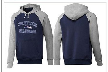 Seattle Seahawks Heart & Soul Pullover Hoodie Dark Blue & Grey