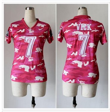 Women's NEW Eagles #7 Michael Vick Pink NFL Elite Camo Fashion Jersey
