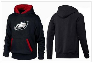 Philadelphia Eagles Logo Pullover Hoodie Black & Red