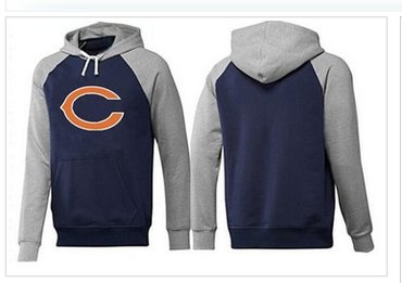 Chicago Bears Logo Pullover Hoodie Dark Blue & Grey