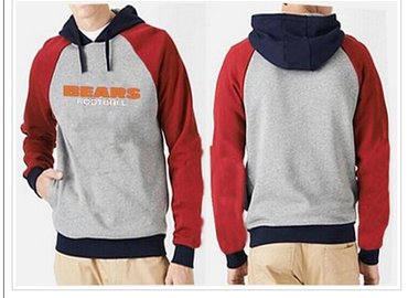 Chicago Bears English Version Pullover Hoodie Grey & Red