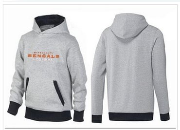 Cincinnati Bengals English Version Pullover Hoodie Grey & Black