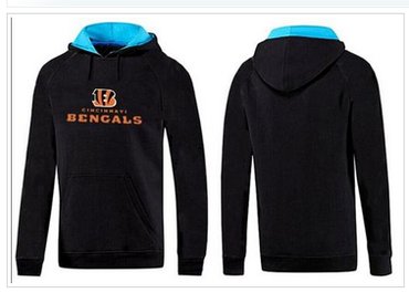 Cincinnati Bengals Authentic Logo Pullover Hoodie Black & Blue