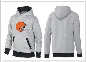 Cleveland Browns Logo Pullover Hoodie Grey & Black