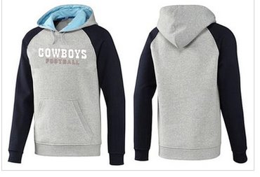 Dallas Cowboys English Version Pullover Hoodie Grey & Blue