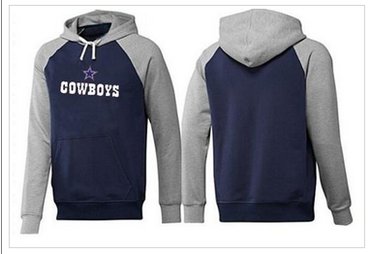 Dallas Cowboys Authentic Logo Pullover Hoodie Dark Blue & Grey