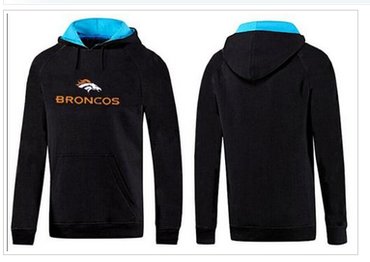 Denver Broncos Authentic Logo Pullover Hoodie Black & Blue