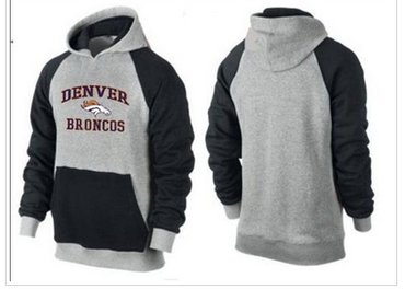 Denver Broncos Heart & Soul Pullover Hoodie Grey & Black