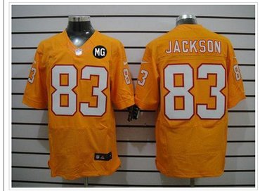 NEW Buccaneers #83 Vincent Jackson Orange Alternate With MG Patch Stitched NFL Elite Jersey