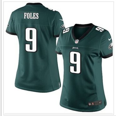 Women's New Eagles #9 Nick Foles Midnight Green Team Color NFL Jersey