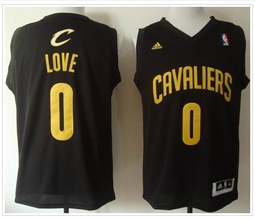 Cleveland Cavaliers #0 Kevin Love Black Fashion NBA Jersey