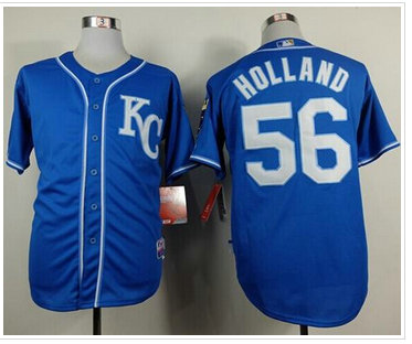 Kansas City Royals #56 Greg Holland Light Blue Alternate 2 Cool Base Stitched Baseball Jersey