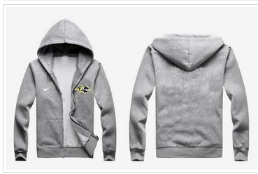 New Baltimore Ravens Authentic Logo Hoodie Grey