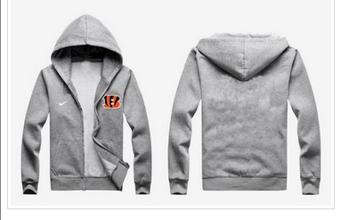 New Cincinnati Bengals Authentic Logo Hoodie Grey