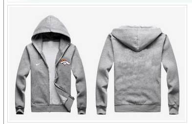 New Denver Broncos Authentic Logo Hoodie Grey