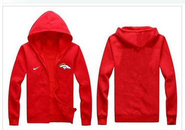 New Denver Broncos Authentic Logo Hoodie Red