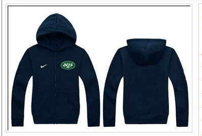 New New York Jets Authentic Logo Hoodie Navy Blue