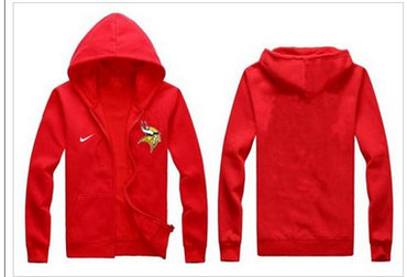 NEW Minnesota Vikings Authentic Logo Hoodie Red