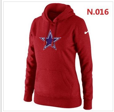 Women's Dallas Cowboys Logo Pullover Hoodie Red